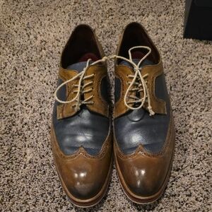 Mezlan Two-Tone Brown and Black Oxfords